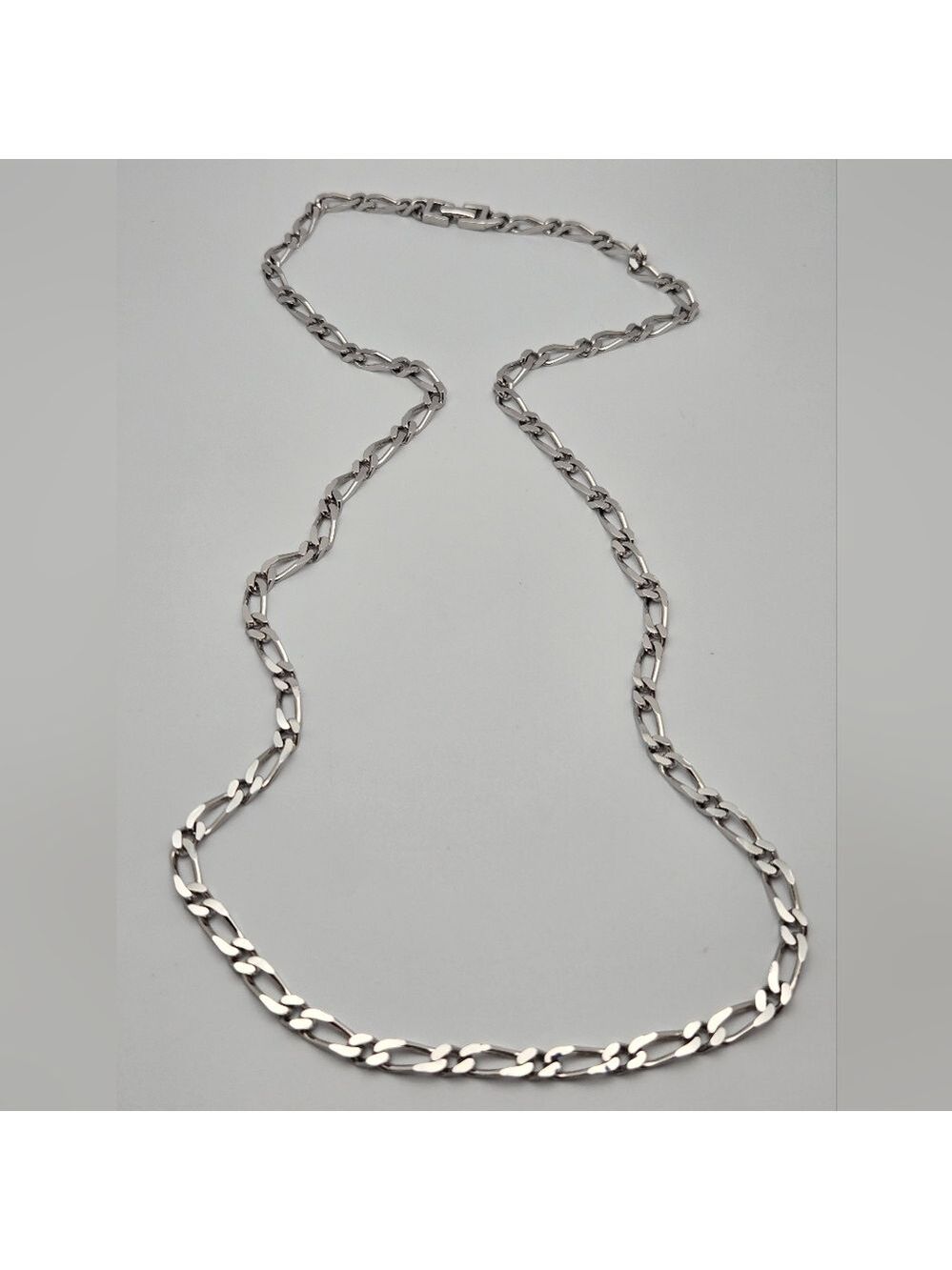 Monet Figaro Chain Necklace Silver Plated 30''